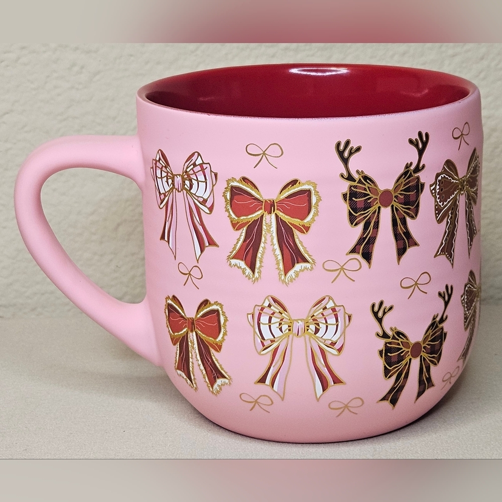 Christmas Bows Ceramic Mug NEW